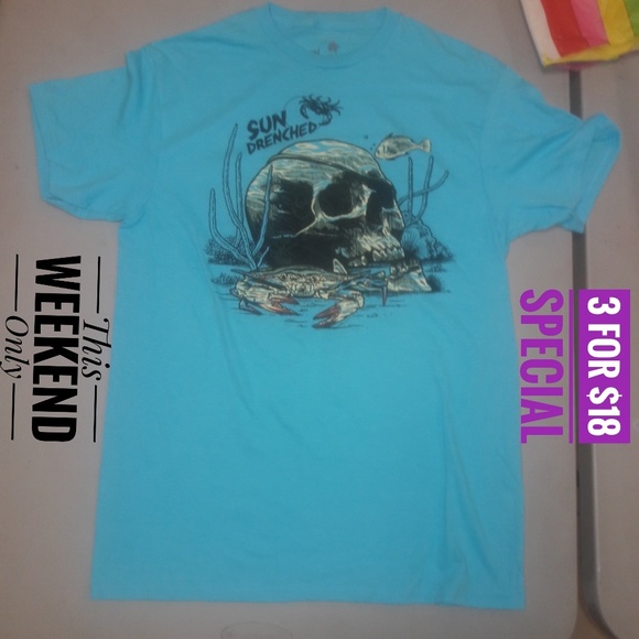 Sun Drenched Other - *⬇️20 NWOT Sun Drenched Beach Skull Men's Tee M